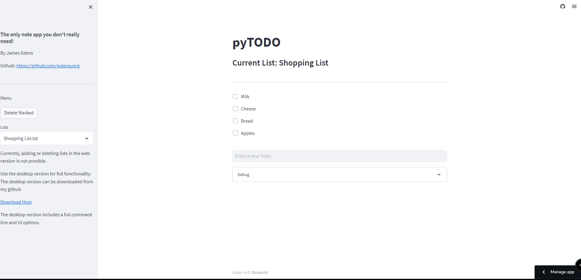 pyTODO Web